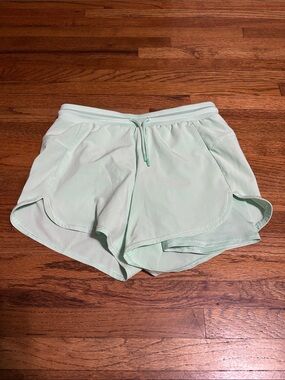 all in motion girls mint green athletic shorts with inner lining size L 10/12